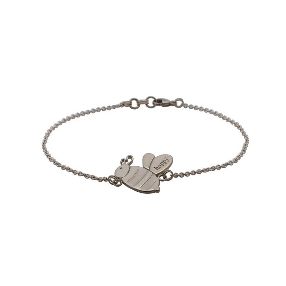 Sterling Silver Bee Happy Bracelet 🐝